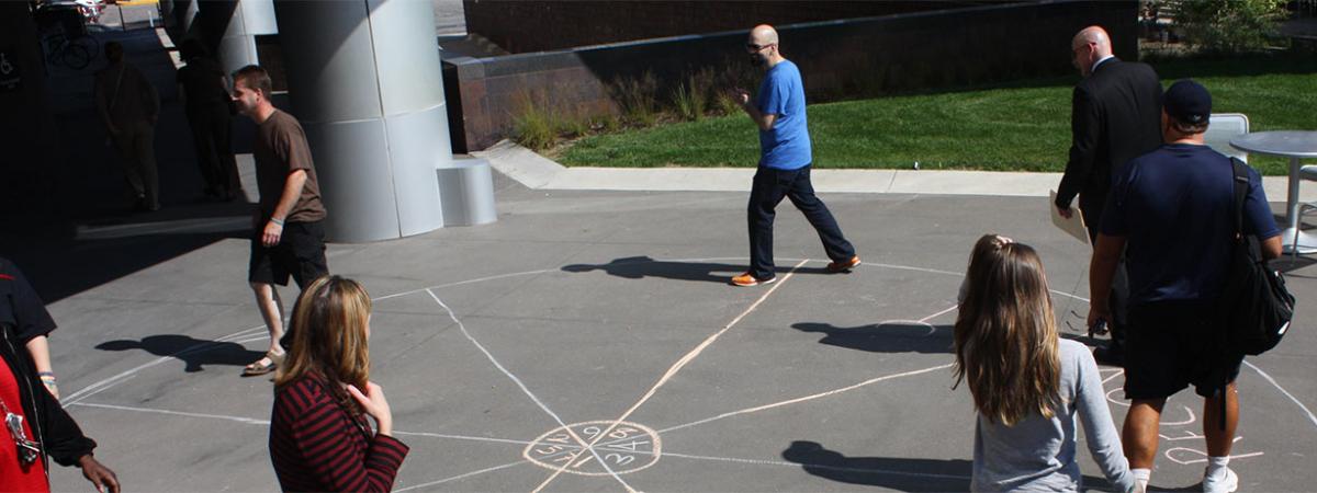 Addiction Counseling Degree Program at Minneapolis College Participants walking in a circle at Minneapolis College