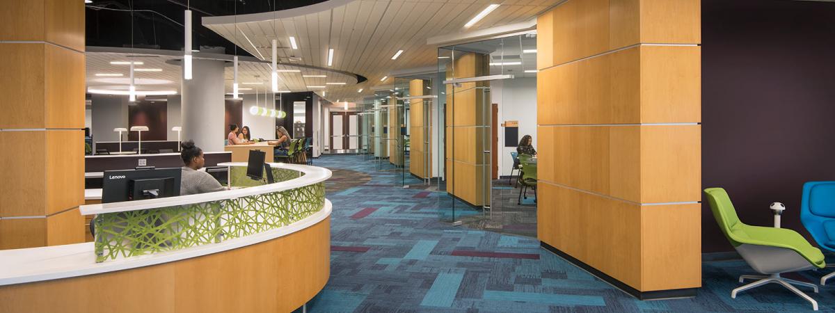 Reception Desk in the Academic Success Center Reception Desk in the Academic Success Center