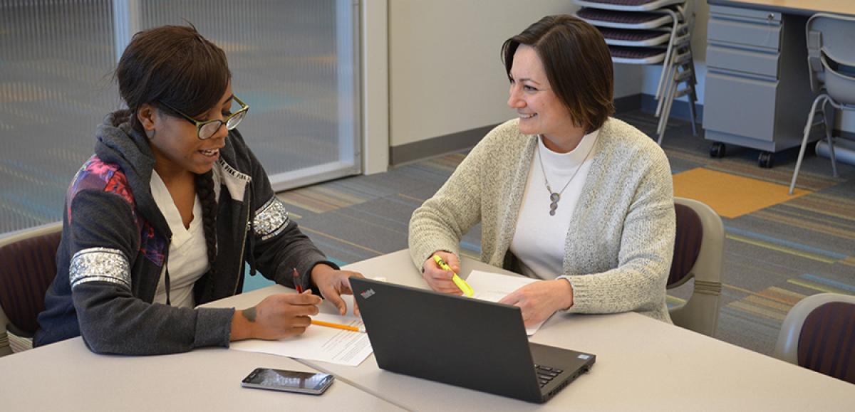 TRIO Educational Opportunity Center at Minneapolis College TRIO Student with Advisor