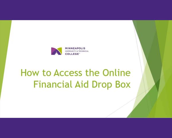 How to Access the Online Financial Aid Dropbox Poster
