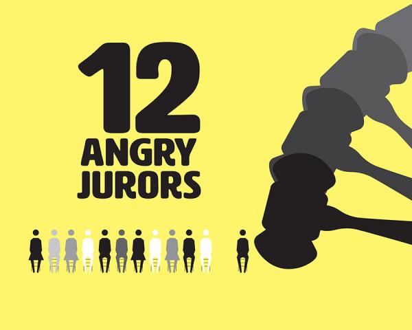 Poster for 12 Angry Jurors Production at Minneapolis College