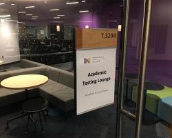 Academic Testing Lounge Room Sign T.3204 Academic Testing Lounge Room Sign T.3204