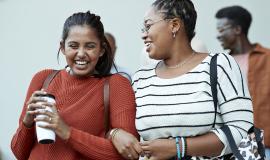 Transfer Student Students laughing