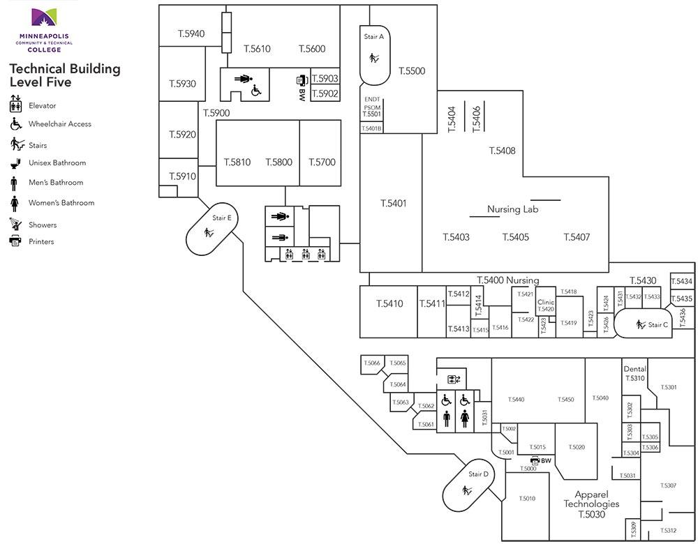 Technical Building Level Five Floor Plans Technical Building Level Five Floor Plans