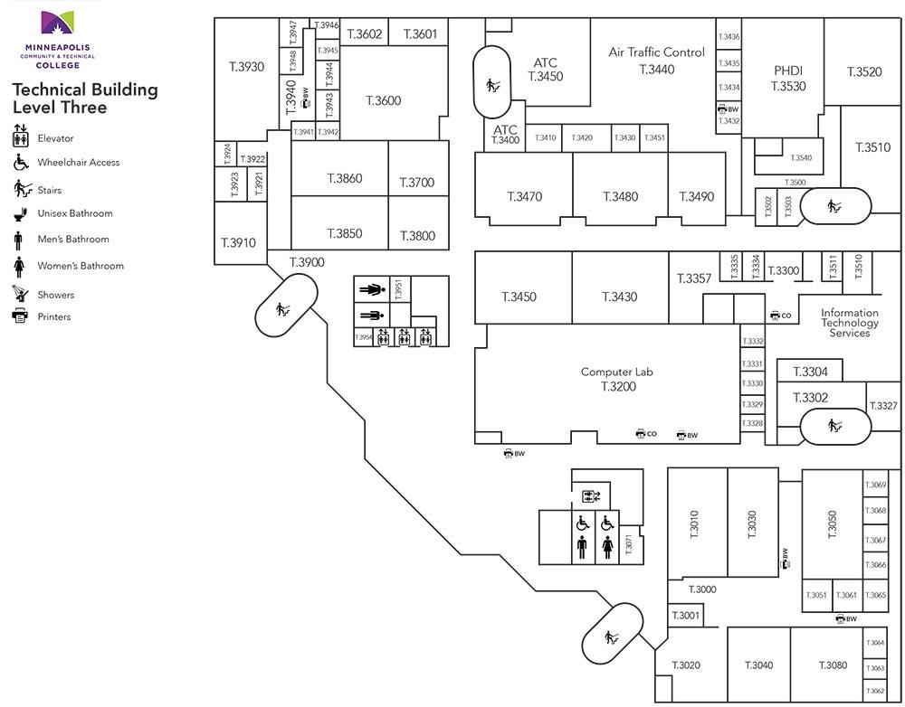 Technical Building Level Three Floor Plans Technical Building Level Three Floor Plans